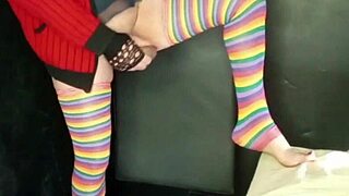 Friend Spreads Glamour Princess with Strapon for Orgasmic Anal Play