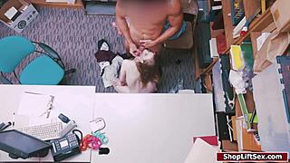 shoplifter caught and fucked on the floor