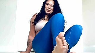 Tickle tease on barefoot feet 😄