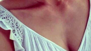 Mature woman strolls on the beach 😊