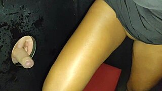 sucking black dick in gloryhole then assfucking