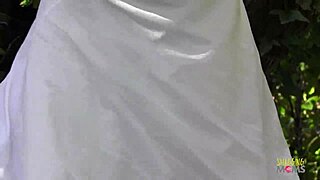 Blonde CLIMBS TREE for SOLO MASTURBATION SQUIRTING.