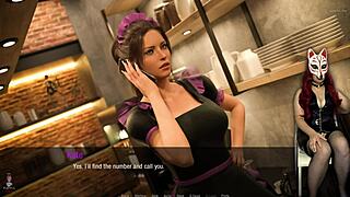 Kate, 27, strips in leather costume, rips clothes, shows big tits