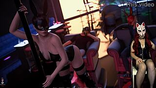 Kate, 27, strips in leather costume, rips clothes, shows big tits