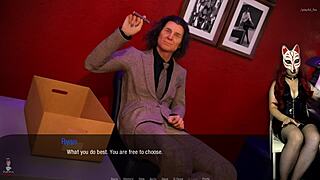 Kate, 27, strips in leather costume, rips clothes, shows big tits