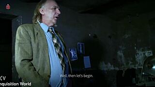 Interrogate cute dreadgirl in bdsm prison scene