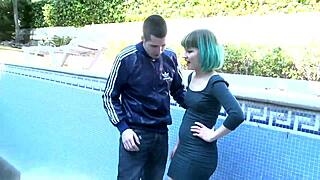 Pool Man Pounds Skinny European in Hardcore Session