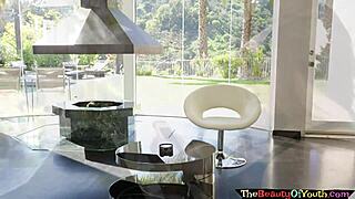 Busty Teen Seduced and Pussy Licked by Lesbian