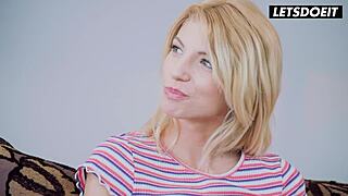 Skinny Blonde Missy Luv Drawn into Fingering by Roommate Amirah Adara at Dorm