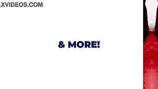 in this homemade scene, a gorgeous british blonde gets fucked with a strapon