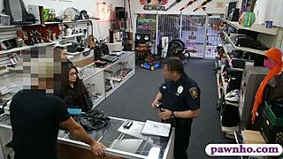 Two women tried to steal and got banged hard by pawn dude!