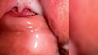 Watch this close-up of fucking a juicy pussy filled with cum