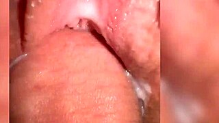 Watch this close-up of fucking a juicy pussy filled with cum