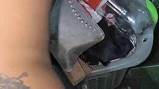 Magrinha Swallows Cum From Tattooed Muscular Guy In Abandoned Rio House