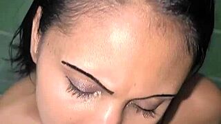 Magrinha Swallows Cum From Tattooed Muscular Guy In Abandoned Rio House