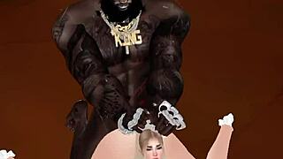 blonde gets anal from big black guy, wow