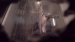 amateur couple gets steamy in the shower together