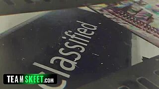 Tiny 18+ Shoplifter Caught Stripping in Office by Police