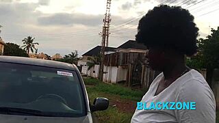 Young Ebony Woman Gets Car Help from Stranger