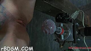 Punishing the redhead slave with toys and blowjob.