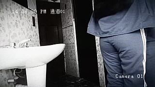 Schoolgirl Caught on Camera Banging in Bathroom