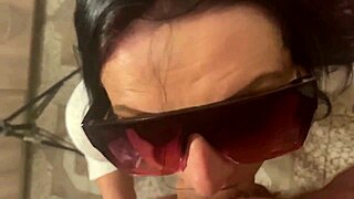 Wow, check out Milfycalla in shorts giving fetish romantic blowjobs as a Latina cum-slut!