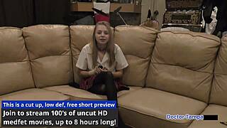 Dr. Tampa breaks Corporate Slaves with Ava Siren in wild spanking backstage! Latex gloves slap teen pussy hard. 😈