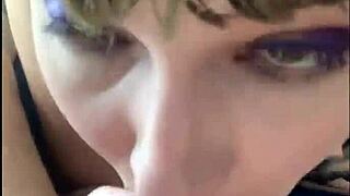 Moaning LOUD With Pleasure While SUCKING That Huge Dick Close Up!