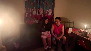 Celebrating the Christmas party in Ecuador without lights!