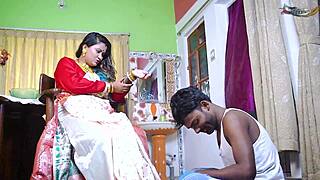 desi mallu bhabi bent over for hardcore anal fuck with uncle and teen in double penetration threesome