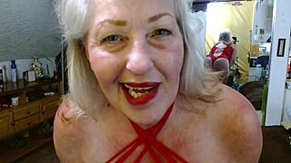 Filthy-mouthed pawg dawnskye humiliates with her hairy beaver and monster cock