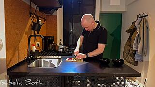 Redhead girlfriend craves anal after work.