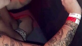 ruiva novinha gets cum on face from two coroas at gloryhole in swing house