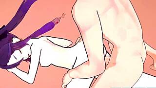 Mona's intense scene in genshin impact hentai