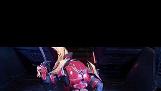 Female Sangheili takes control and dominates man in wild encounter