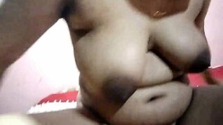 Aunty Presses Boobs At Home!