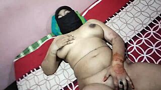 Aunty Presses Boobs At Home!