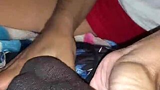 I invited my neighbor to watch a movie, and she gives oral sex in doggystyle fucking.