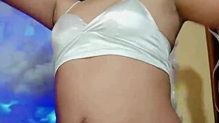 Transexual in Pijama Ready to Masturbate Hard With You