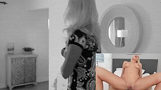 blonde gets tricked into big tits scene