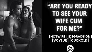 Desperate wife chooses big cock creampie in front of husband 😈