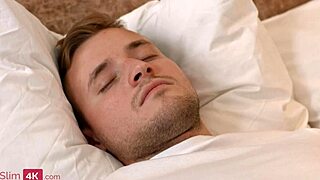 Small-Breasted Beauty WAKES UP Her BF to SUCK His DICK and Then Gets FUCKED HARD