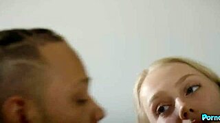 Slender blondie Braylin Bailey rides black guy's BBC reverse cowgirl?