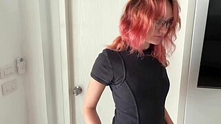 Redhead In Pantyhose Trembles Over My Body With Moaning And Bondage Fetish