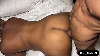 Horny girl enjoys big black dick