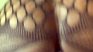 Petite Black Slut Spreads Wet Pussy Riding Dildo