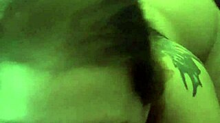 Redhead Tattooed Girl Plays With Favorite Toy