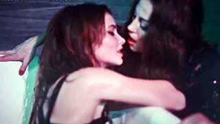 Alex Angel dances and strips in lesbian threesome