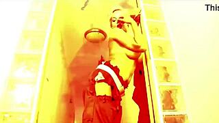 sexy babe stripping with big tits