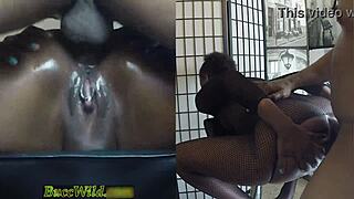 barstool anal orgasm makes ghetto girl pussy grool and drip all over my cock